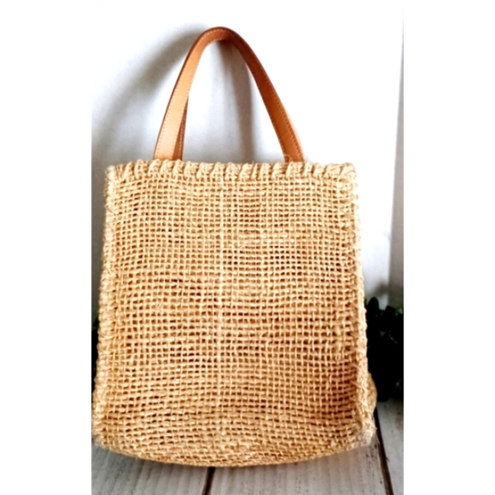 Ralph Lauren Tan Mini Bag with Multicolor Patch - Picture 4 of 15